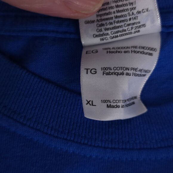 Vtg NBA OKC ONE THUNDER Playoff XL Shirt Short Sleeve Blue #1 - Picture 6 of 7